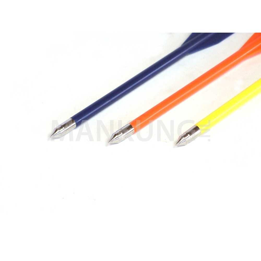 Man Kung Carreaux d'arbalète en plastique coloré Man Kung 6,5 pouces lot de 12 (Ø6 mm)
