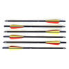 Man Kung Carreaux d'arbalète en aluminium 16 pouces noirs, lot de 6 (Ø9 mm)