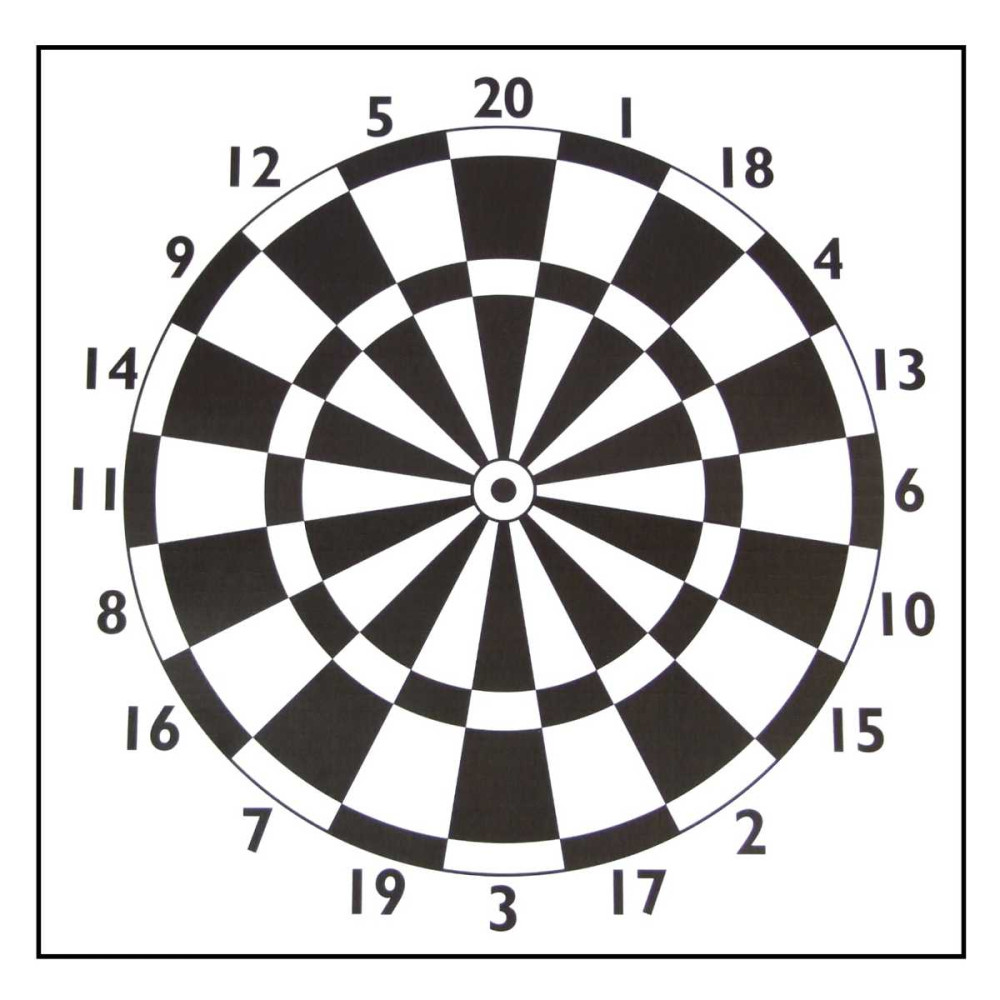 Man Kung Blason façon en papier jeu de fléchettes