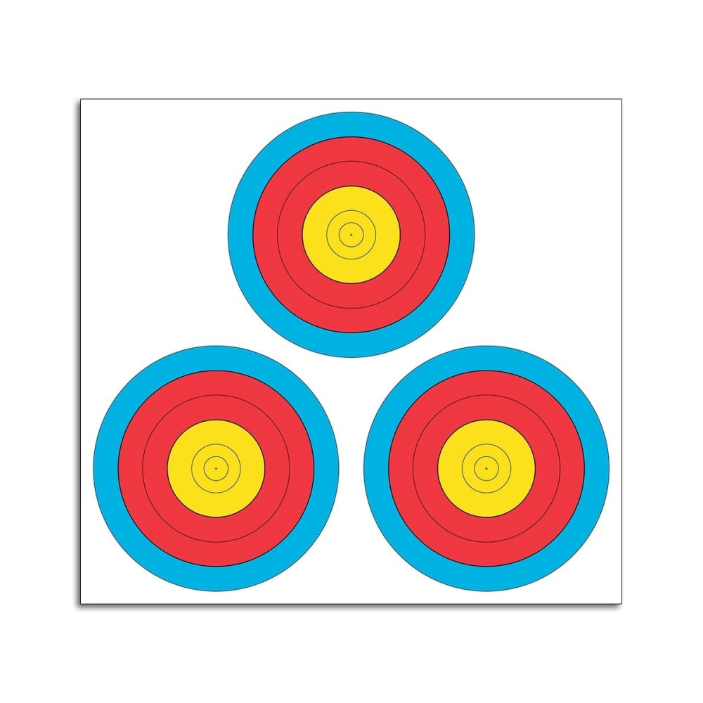 Blason FITA en papier pour cible 3x20 cm Las Vegas
